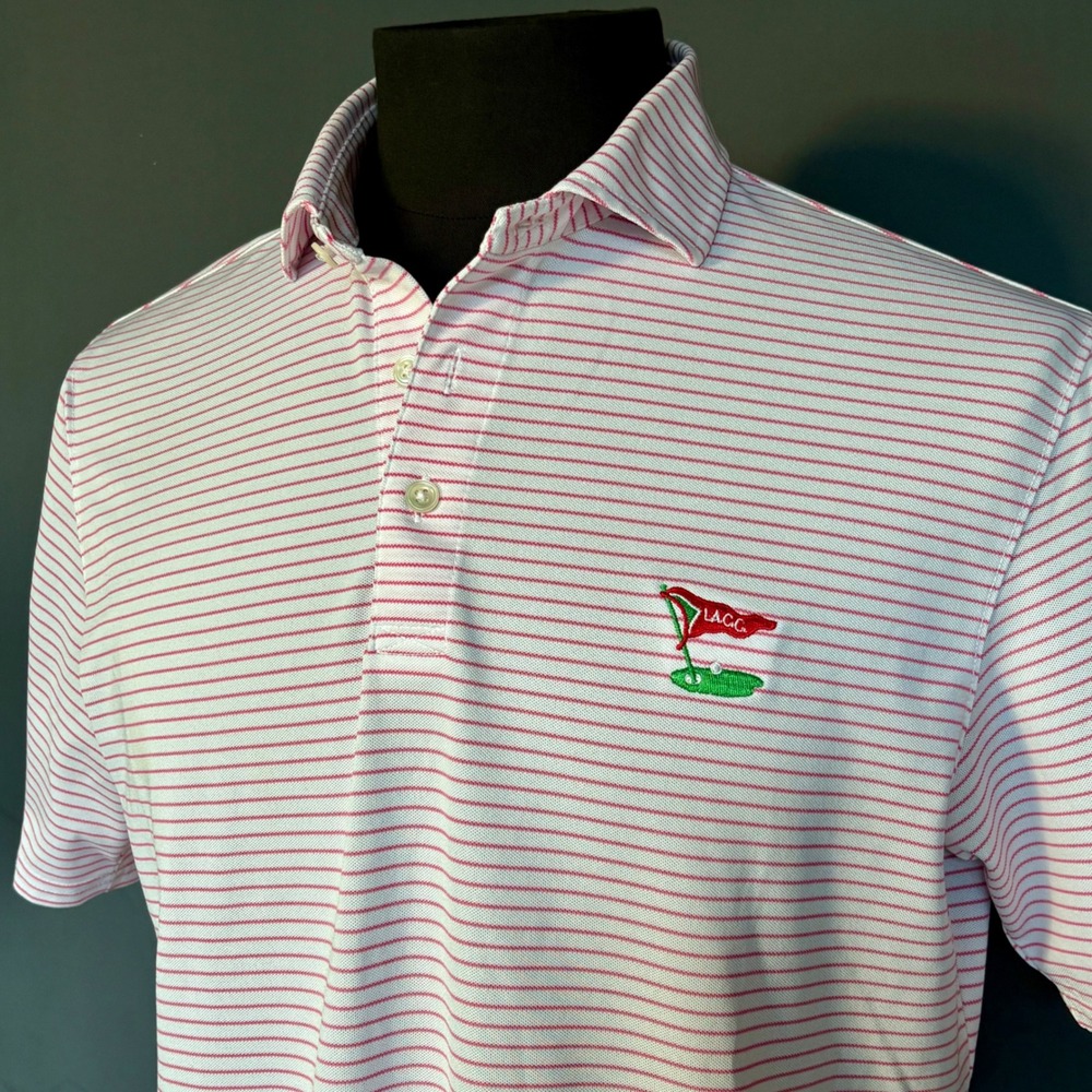 Holderness & Bourne LACC Golf Polo | Sz Medium | PInk | Los Angeles Country Club